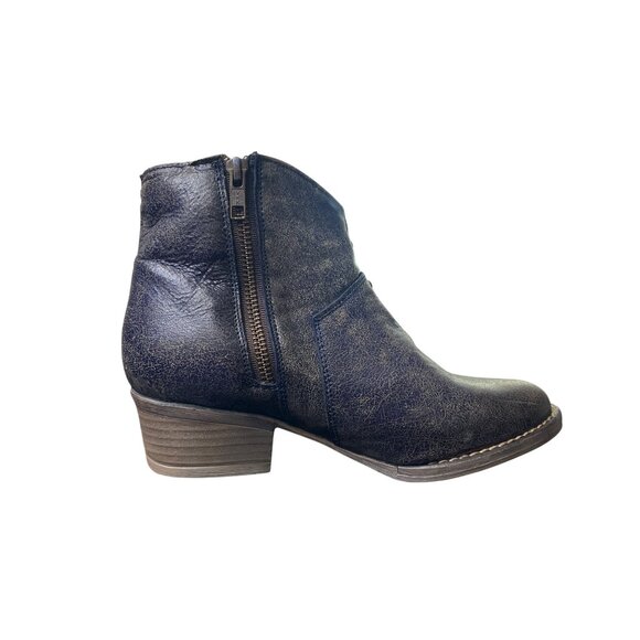 Circle G Studded Star Inlay Ankle Boot Western Blue Brown Womens Size 6.5 - Picture 8 of 9